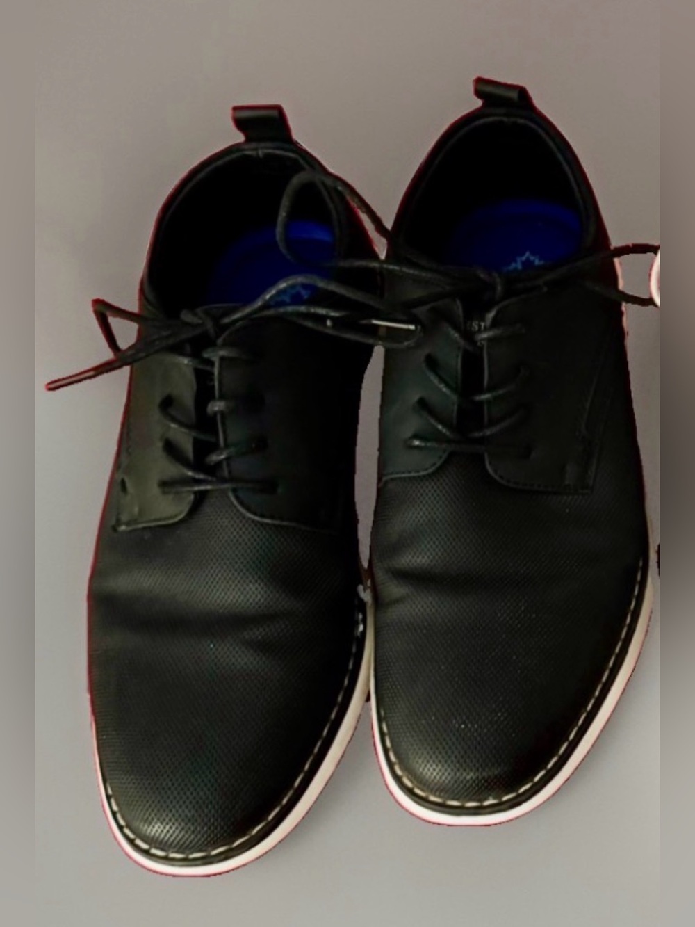DECARSDZ Men’s Black (or Bundle) Faux Leather Lace Up Hybrid Oxford Shoes Sz 7.5